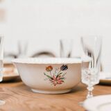 Flower bowl Lunéville France "Dipladenia"