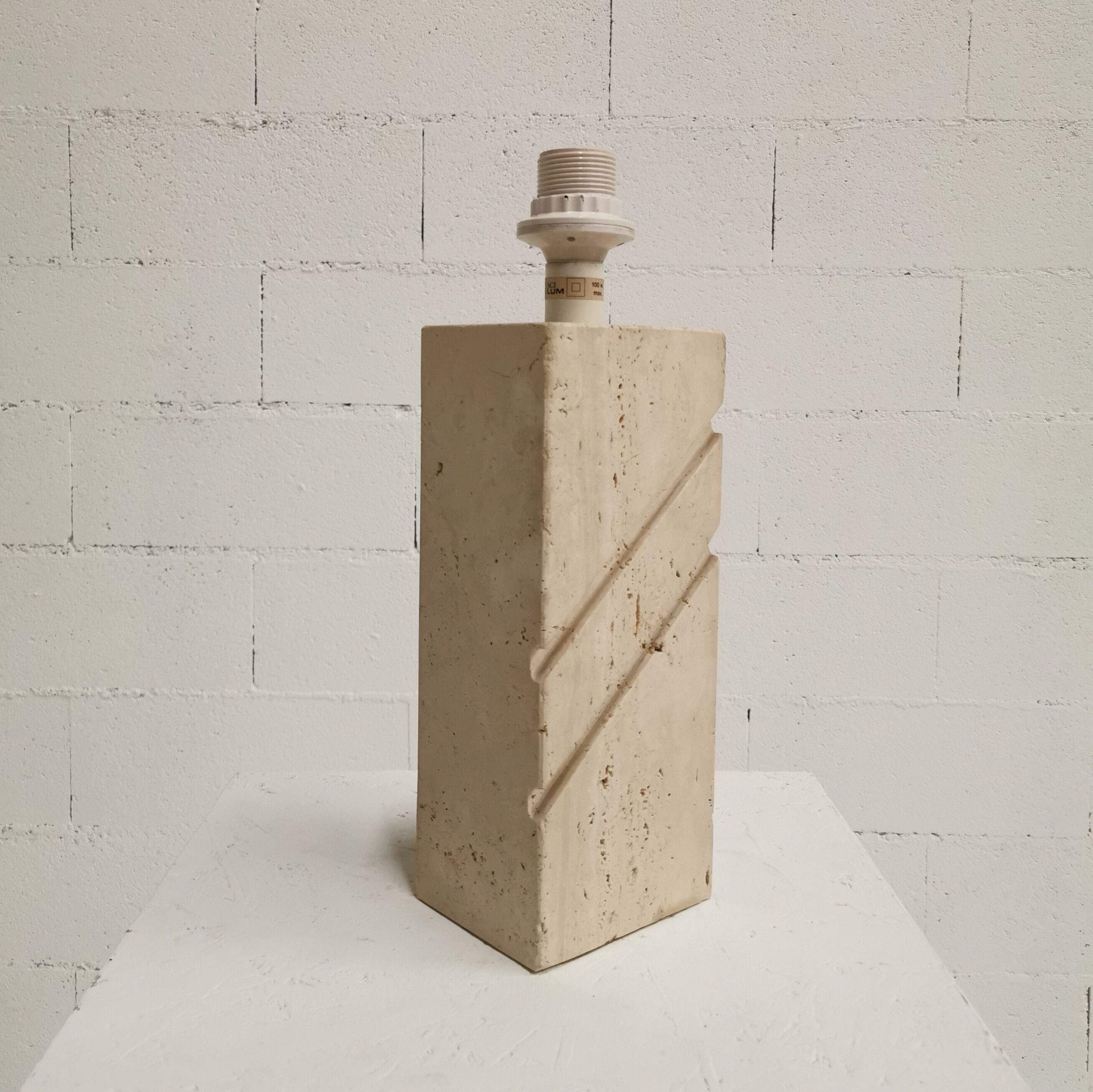 Travertine table lamp, 1970