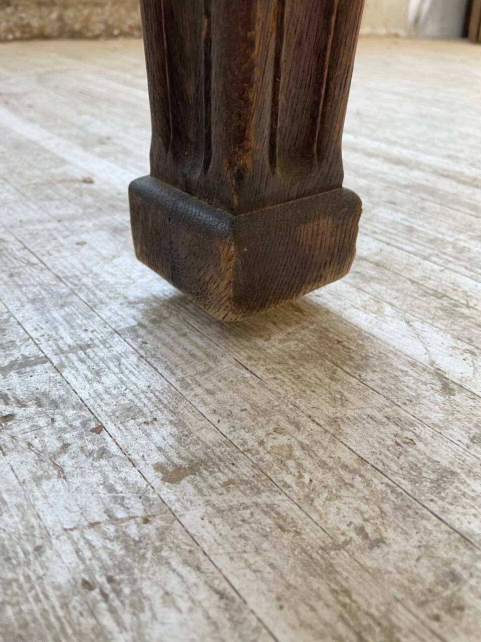 Solid oak farmhouse table 185cm