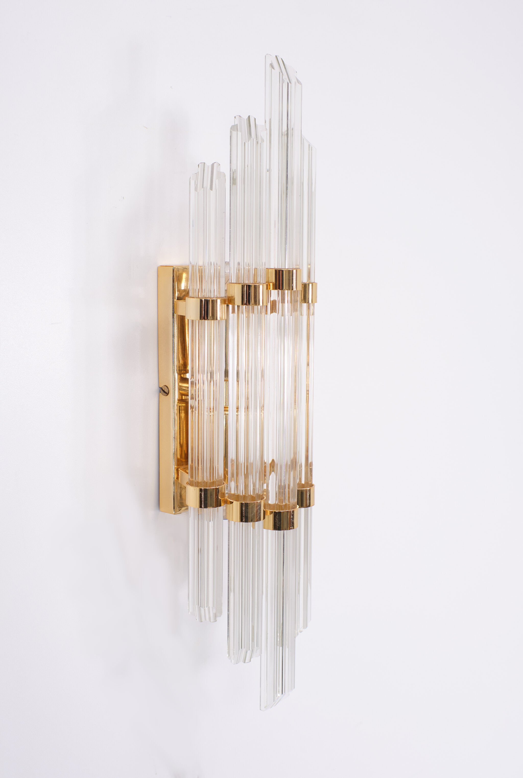 Crystal glass venini wall lamp, 1970s