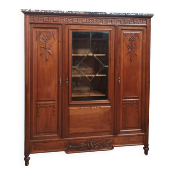 Louis XVI library in walnut