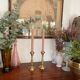 Pair of brass candle holders XIXth