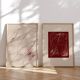 Abstract burgundy set of two, 50x70cm