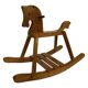 Vintage rocking horse 60s pinewood design minimalist design