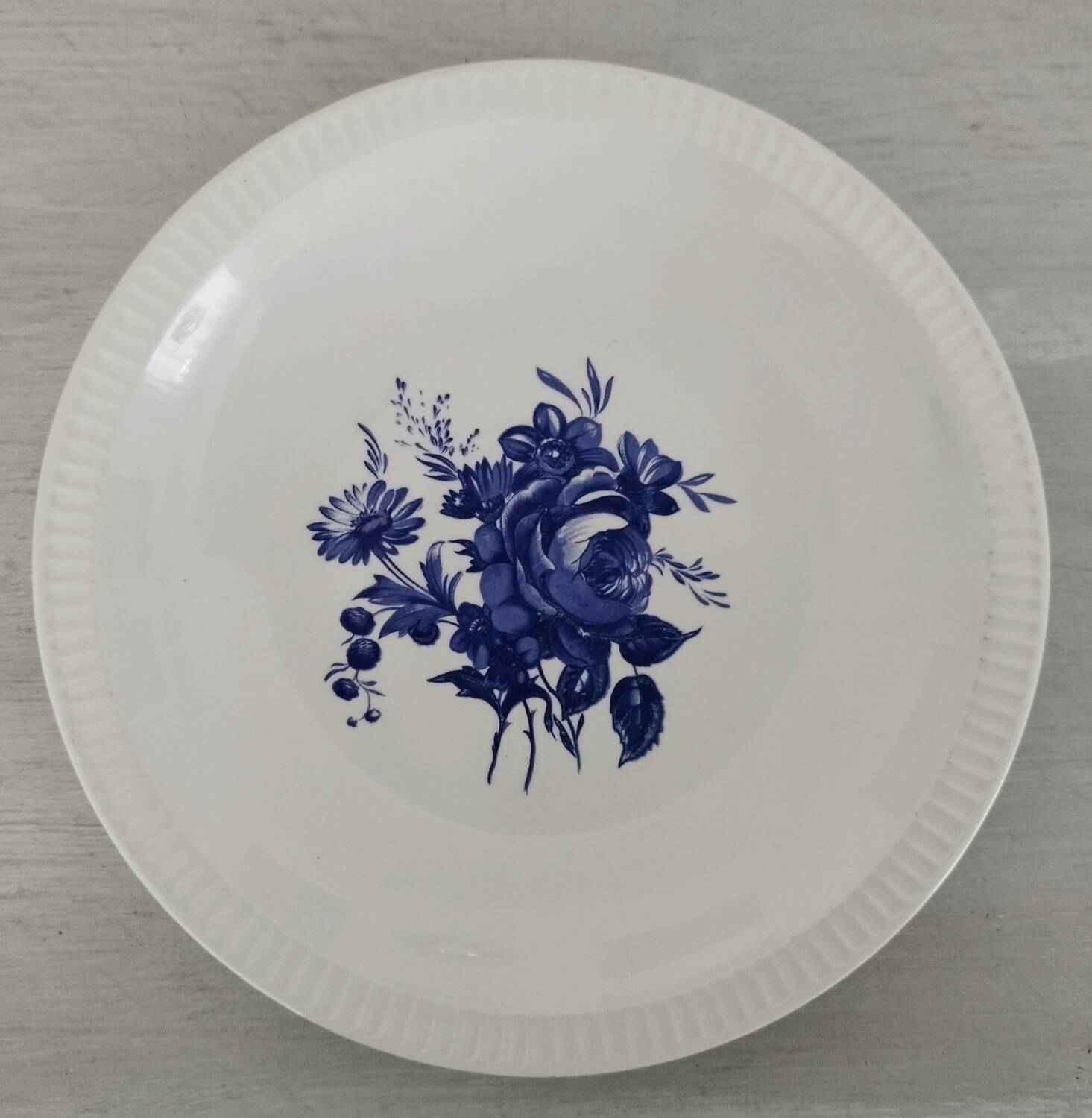 Old Earthenware Dinner Plates Sarreguemines Riva Bella Vintage