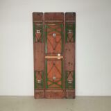 Vintage german beer table and benches orange