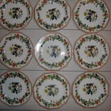 Set of 9 small dessert plates from the 50s