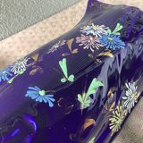 Cobalt blue pitcher Napoleon III enamelled decoration