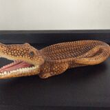 Empty vintage ceramic crocodile pocket