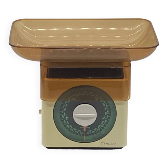 Terraillon vintage scale, beige plastic, kitchen, pastry