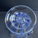 Large blue glass vase with inclusions – Murano art glassware