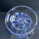 Large blue glass vase with inclusions – Murano art glassware