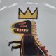Porcelain plate Jean-Michel Basquiat “Gold Dragon Ligne Blanche”