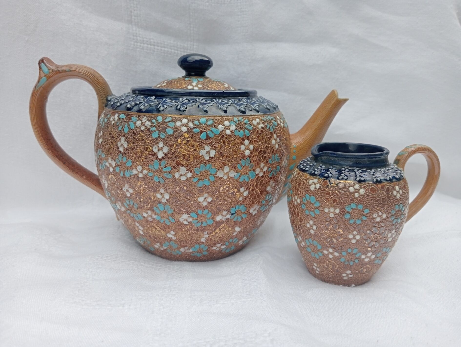 Doulton Slater's Teapot and Creamer