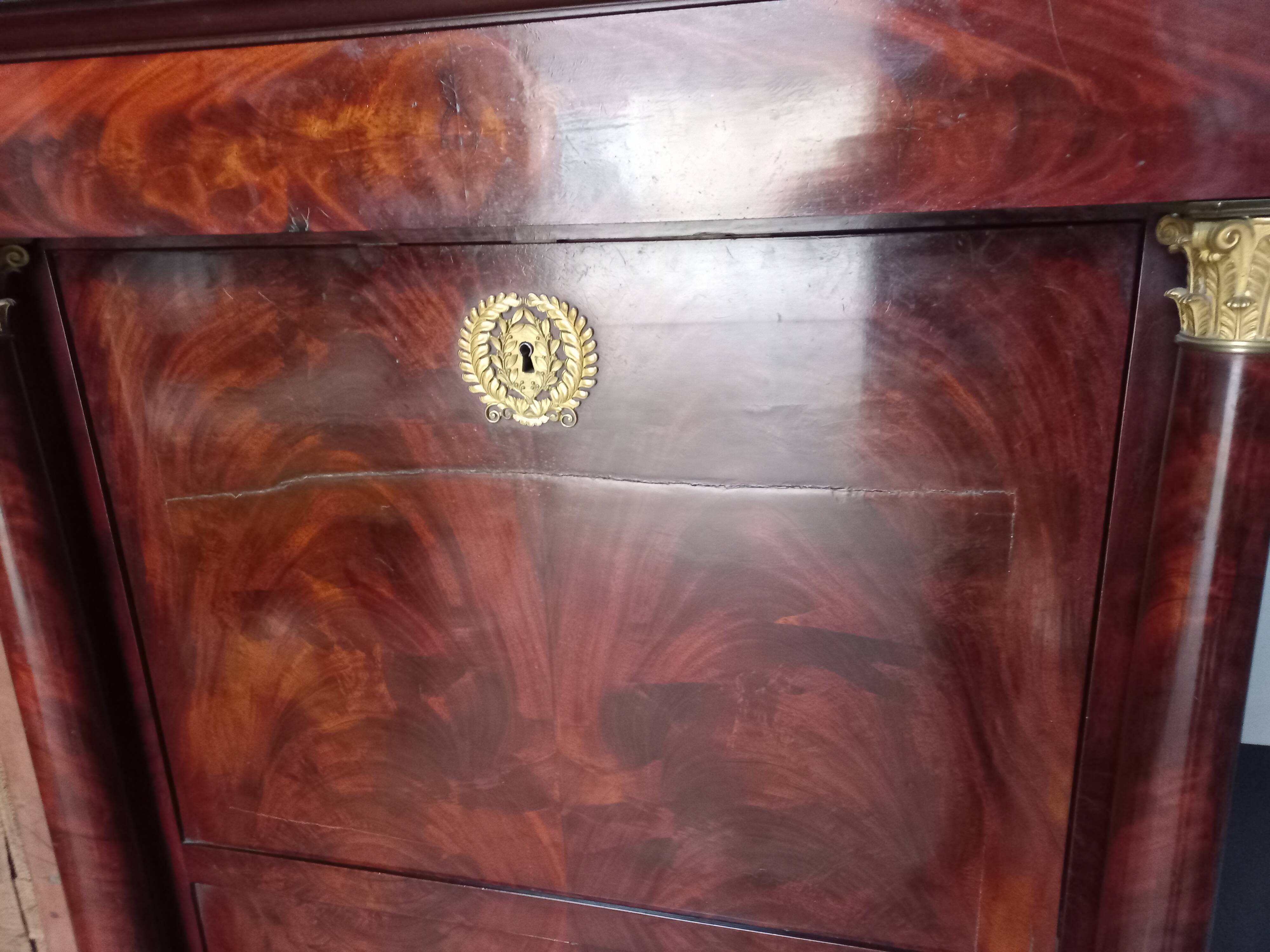 Empire Period Corinthian Bronze Secretary
