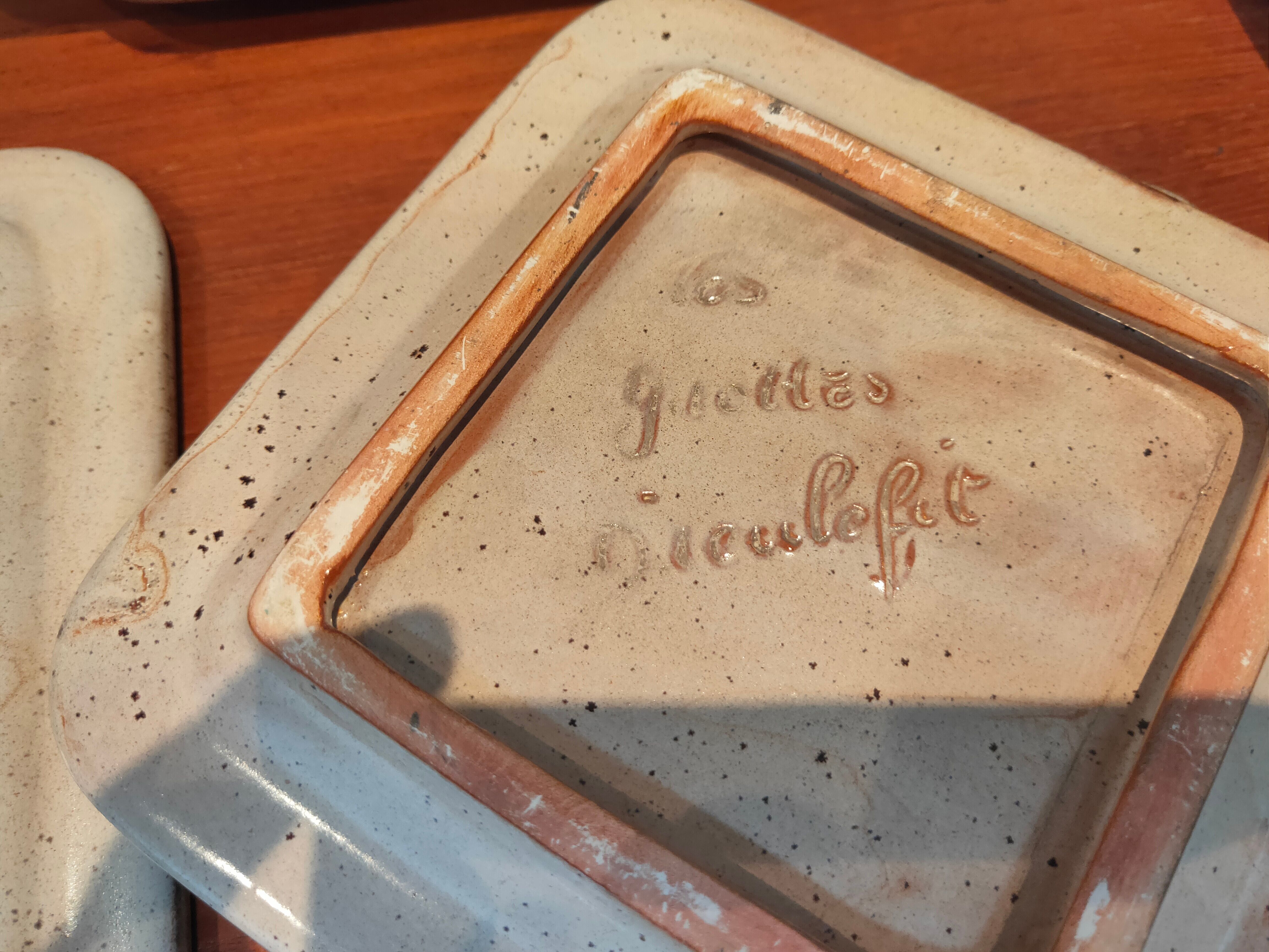 Vintage ceramic service Les Grottes Dieulefit