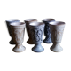 Six ceramic mazagrans by Jean Austruy Vallauris