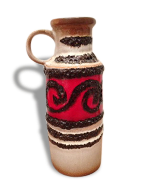 Vintage - red and black pottery-