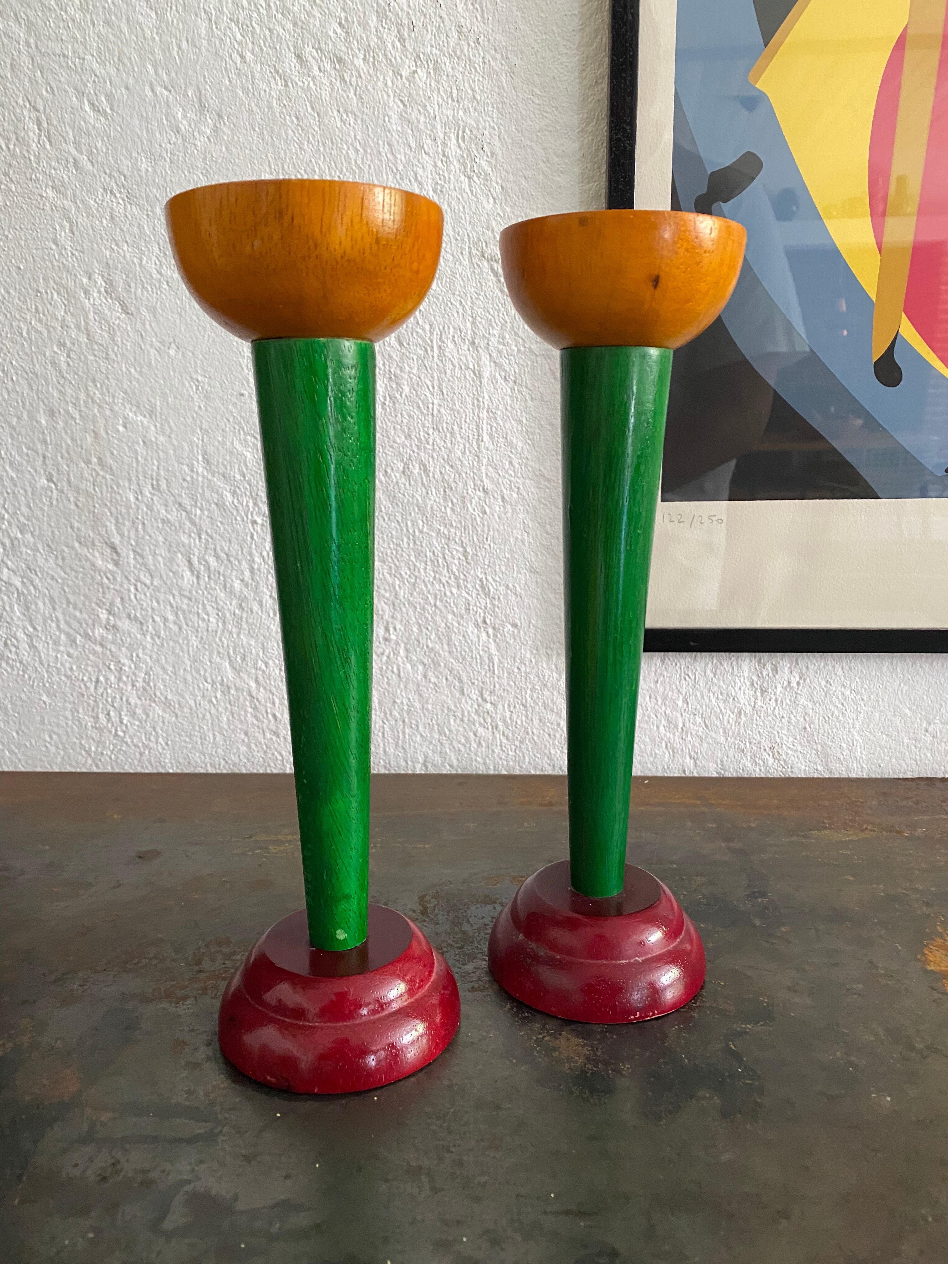 Pair of vintage Ikea candle holders