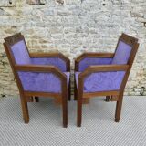 Pair of oak armchairs, Amsterdam School, 1930s