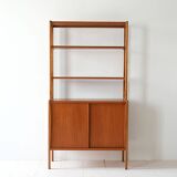Scandinavian bookcase with storage compartment