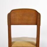 4 chaises vintage en cuir (jaune/ocre)