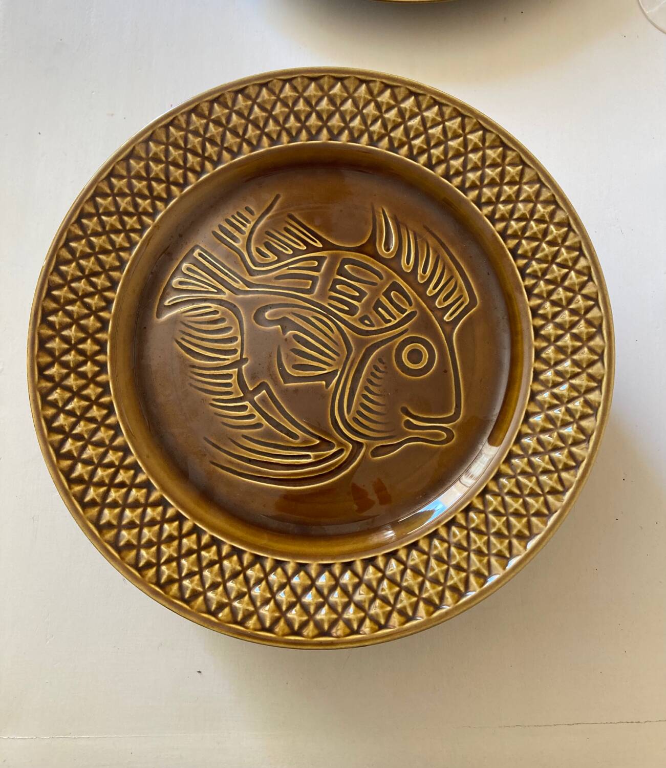 Fish plates Set of 12 Sarreguemines Digoin