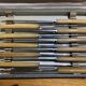 10  Ligeron Paris stainless steel knives with beige horn handle from the 1960s