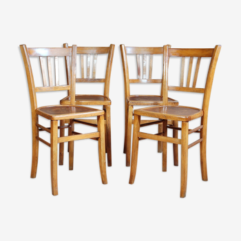 4 chairs bistro comtoises 40s