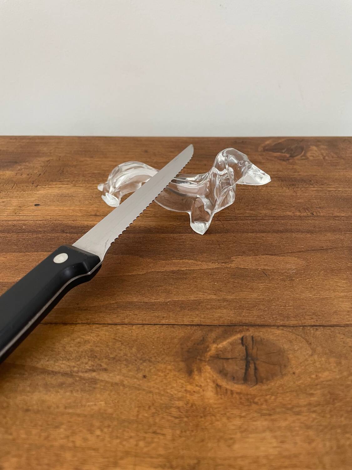 Series 12 dachshund plexiglass knife holders