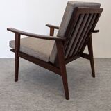 Scandinavian style armchair in teak, Eastern Europe around 1950.