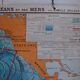 Old school map of geography oceans and seas Hatier Vallaux n°26