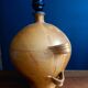 Large lamp foot in terracotta enamelled ochre color / 60s