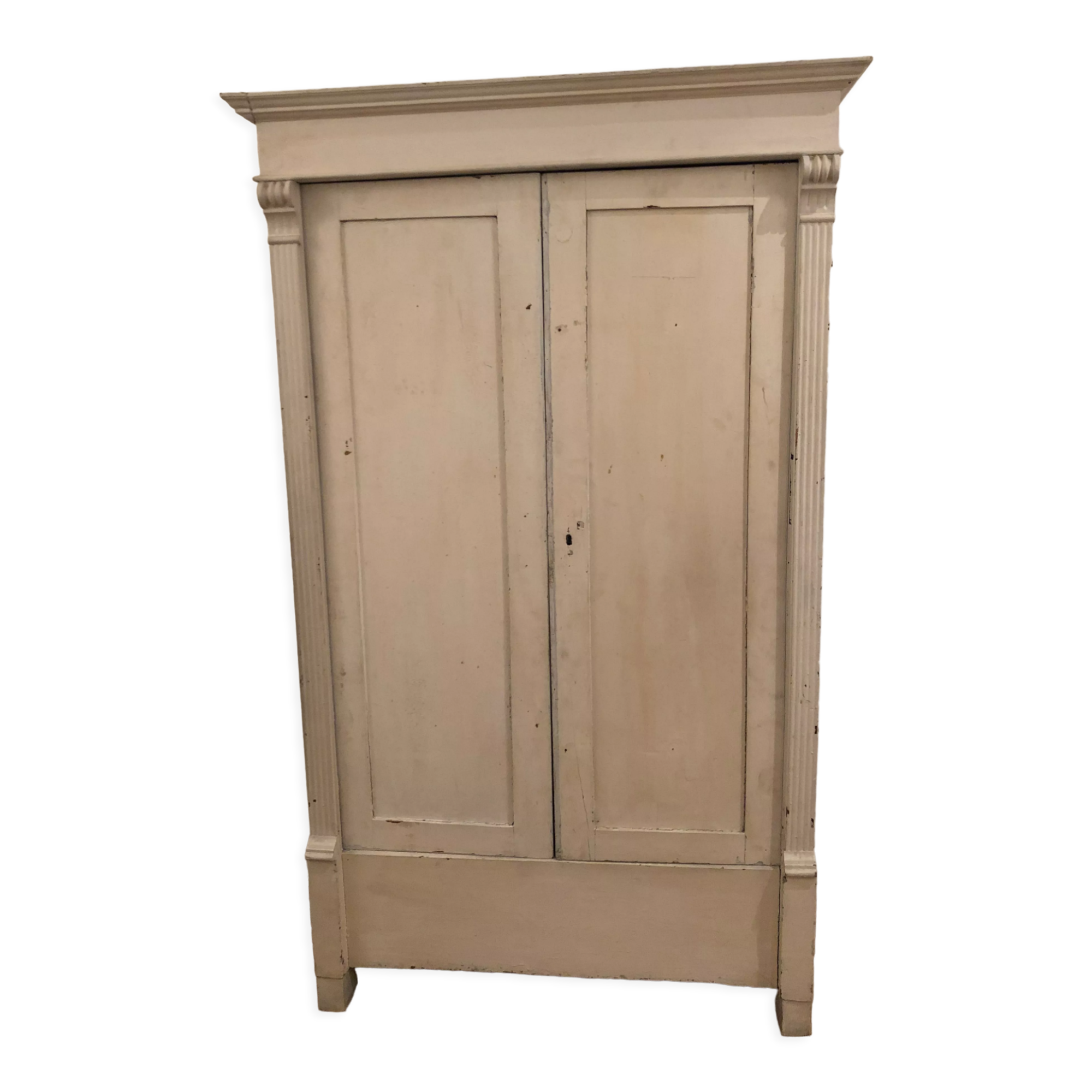 Old cabinet two doors white