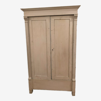 Old cabinet two doors white