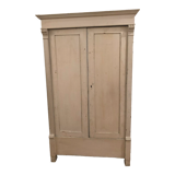 Armoire ancienne deux portes blanc