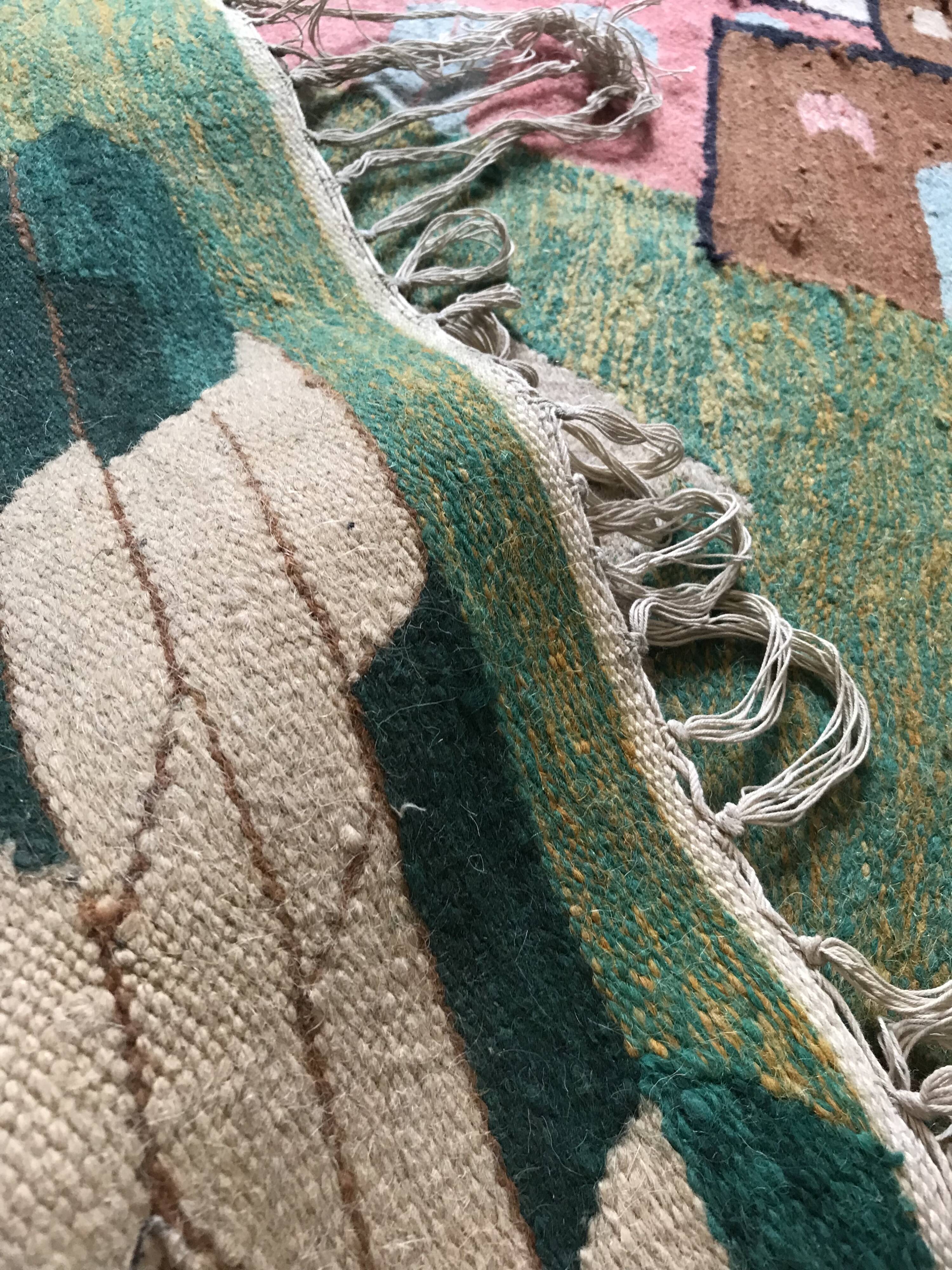 Vintage Egyptian Tapestry Ramsès Wissa Wassef circa 1960