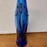 Carafe, bottle blue fish colbat