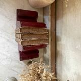 Pair of Italian leather bookends from the 60s