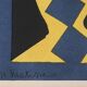 Henri matisse: cut-out on blue background - signed lithograph