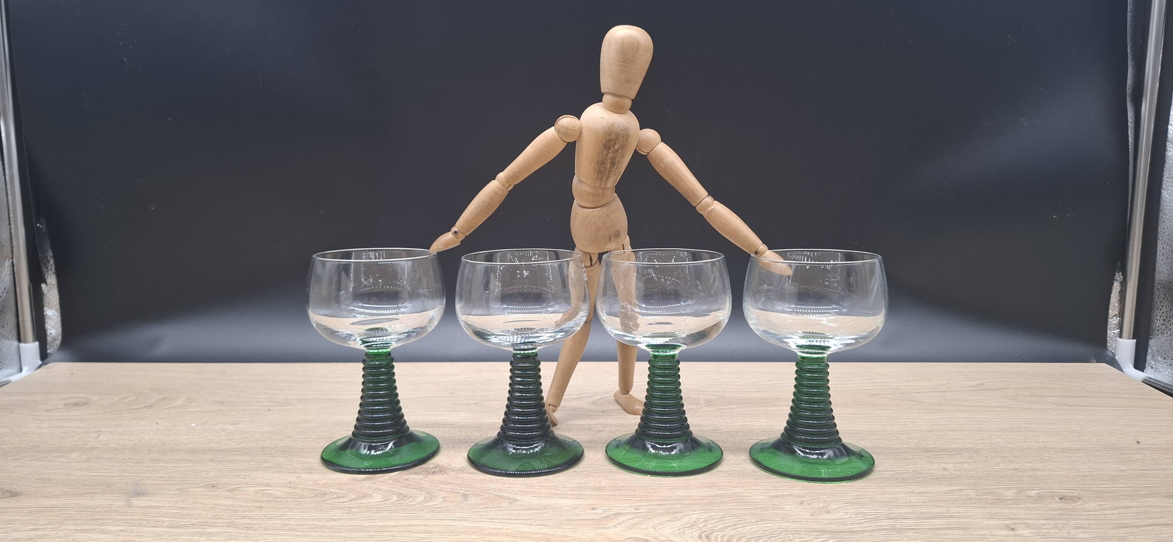 Set of 4 Roemer wine glasses