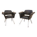 2 fauteuils par Joseph Andre Motte, Steiner, 1958