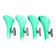 Set of four green Murano glass sconces, by Carlo Nason for "Murano Due", Italy