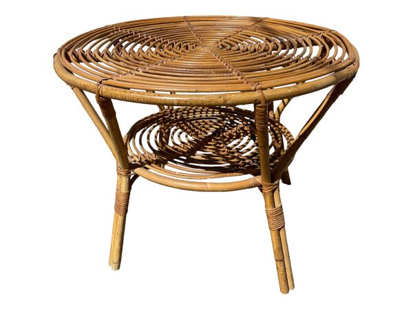 Table basse rotin 60’S