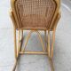 Rocking chair children wooden, rattan and canning circa 60/70