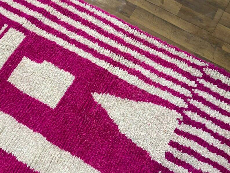 Traditional handwoven beni ourain rug size 1.4/2.6 m