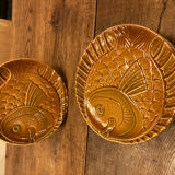 Set of 6 plates sarreguemines fish