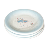 3 assiettes Primula décor Myosotis