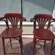 Lot de 3 tabouret de bar bistrot - bois - vintage
