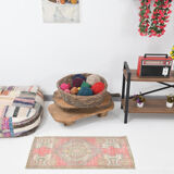 Red vintage door mat rug